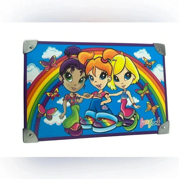 Vintage Lisa Frank Girls Rule Diva Storage Box Metal Handles & Corners 1990’s - Picture 4 of 11